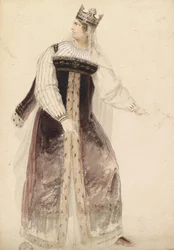 Moritz Michael Daffinger Sophie Schröder i et kostume