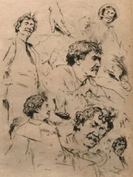 Studier af James McNeill Whistler, c1886. 1903