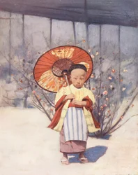 Verdens børn: Japanerne, en af vores nye allierede (farvelitografi)