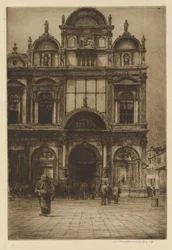 Facade af Scuola di San Marco, Venedig