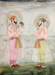 Portrætter af prins Dara Shikoh og prins Sulaiman Shikoh Nimbate, ca. 1665