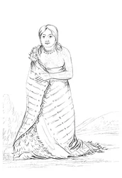 The Pure Fountain, hustru til høvdingen for Ponca-stammen, 1841.