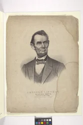 Abraham Lincoln (håndfarvet litografi)
