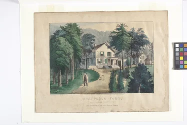 Chappaqua Farm, West Chester County, New York (håndkoloreret litografi)