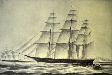 Currier & Ives Illustration 1800-tallet. Clipper-skibet Hurricane