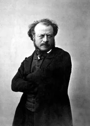 Fransk billedhugger Auguste Preault, fotograferet af Nadar, ca. 1854