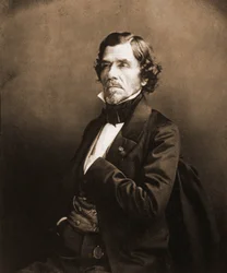 Portræt af Eugene Delacroix, maler 1798-1863 (foto)