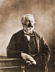 Portræt af Victor Hugo, digter og forfatter 1802-1855 (foto)