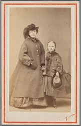 Portræt af Jadwiga Garczyńska, født Pruszak (1834-1917), med sin datter
