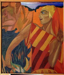 Medee - Kostumedesign til balletten The Golden Fleece (Medea. Costume Design for the Ballet The Golden Fleece) - Maleri af Nadhezhda Vladimirovna Lermontova (1885-1921), olie på lærred