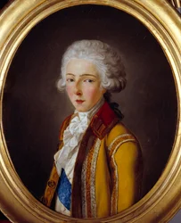 Portræt af Louis Antoine Henri de Bourbon Conde, hertug af Enghien (1772-1804). Maleri af Nanine Vallain (1700-tallet)