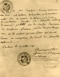Napoleons konstitutionelle ed, 6. juli 1791, 1921.