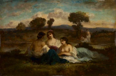 De badende, efter 1847 (olie på træ)