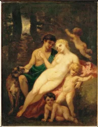 Venus og Adonis (maleri på lærred)