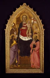 Madonna og barn optaget med de hellige Zenobius, Johannes Døberen, Reparata og Johannes Evangelisten