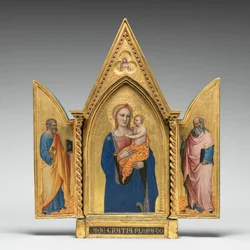 Madonna og barn, med sorgens mand [midterste panel]