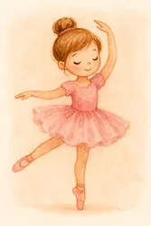 Drømmende lyserød ballerina