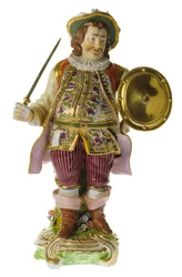 Engelsk porcelænsfigur fra det 18. århundrede af skuespilleren David Garrick