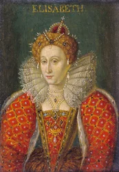 Miniature olieportræt af dronning Elizabeth I af England