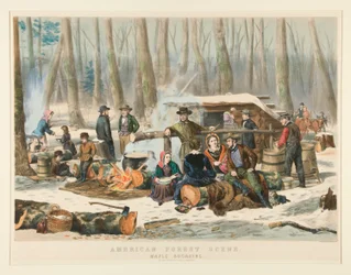 American Forest Scene, Maple Sugaring