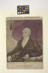 John Quincy Adams (håndkoloreret litografi)