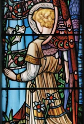 Englen Gabriel, ca. 1863 (farvet glas)