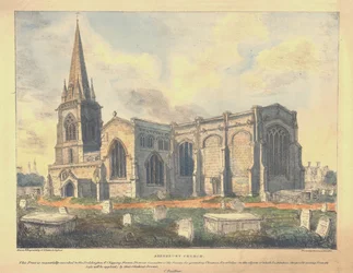 Adderbury kirke, c1830.
