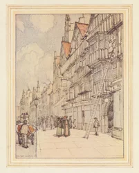 Staple Inn (farvelitografi)
