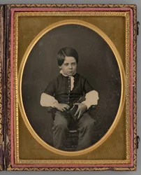 Uden titel portræt af en siddende dreng, 1853.