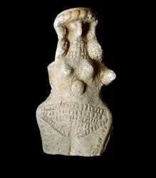 Sumerisk civilisation: kvindelig figur. Terracotta skulptur. Svag. 10 cm ny-sumerisk periode (mellem 2093 og 2004 f.Kr.) Bagdad, National Iraq Museum