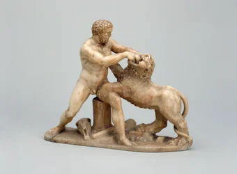 Hercules wrestling the Nemean Lion (alabaster)