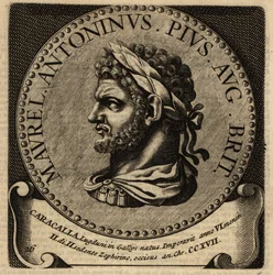 Portræt af den romerske kejser Caracalla.
