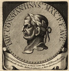 Portræt af den romerske kejser Konstantin den Store.