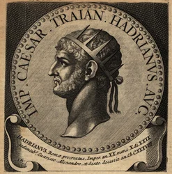 Portræt af den romerske kejser Hadrian.