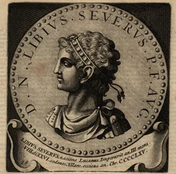 Portræt af den romerske kejser Libius Severus.