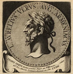 Portræt af den romerske kejser Lucius Verus.