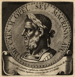 Portræt af den romerske kejser Macrinus.