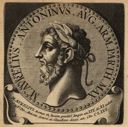 Portræt af den romerske kejser Marcus Aurelius.