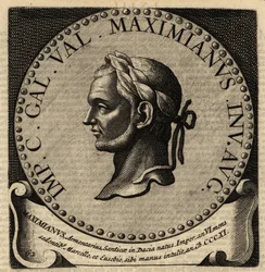 Portræt af den romerske kejser Maximian.