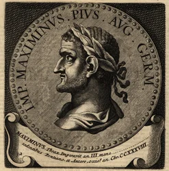 Portræt af den romerske kejser Maximinus Thrax.