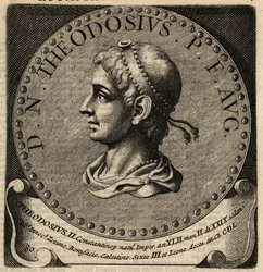 Portræt af den romerske kejser Theodosius II.