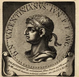 Portræt af den romerske kejser Valentinian II.