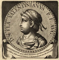 Portræt af den romerske kejser Valentinian I.