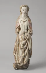 Saint Catherine of Alexandria af Meester van Koudewater, ca. 1470 (valnød)