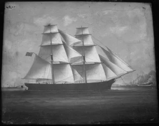 Waverley, bygget af McGregor Bros, ind i Waipu, 1863
