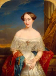 Portræt af storfyrstinde Olga Nikolajevna af Rusland, 1822-1892, dronning af Württemberg, 1848