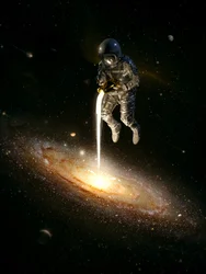 Astronaut fodrer galaksen