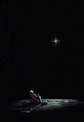 Astronauten, der betragter stjernerne