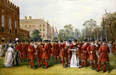 Paraden for vagtens Yeoman i Clarence House