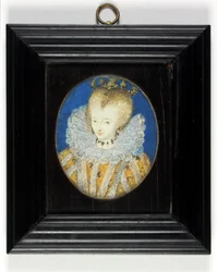 En dame, der traditionelt identificeres som dronning Elizabeth I, når prinsesse (emalje)